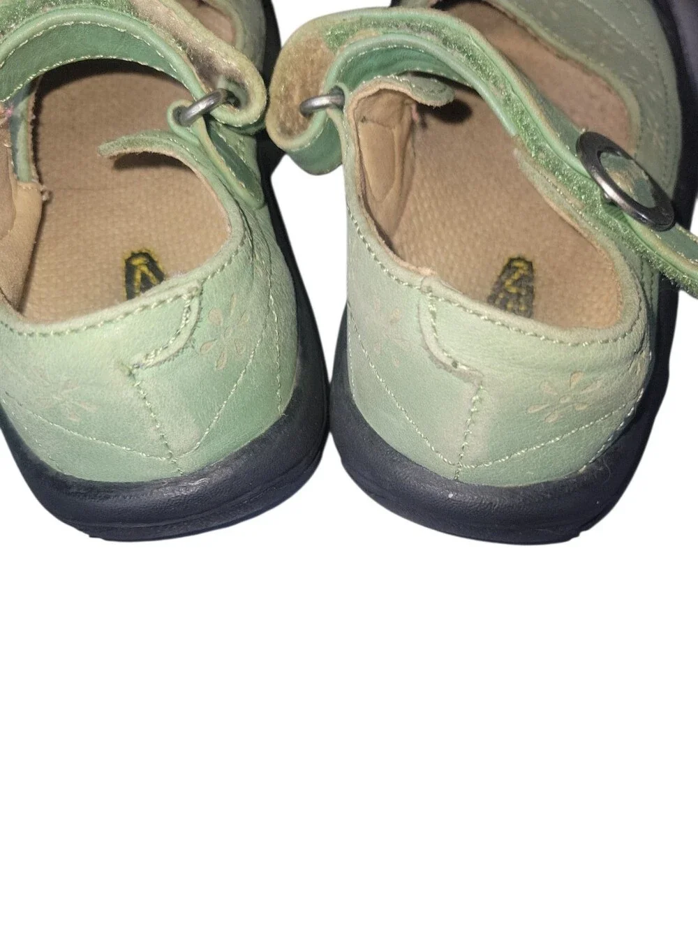 Keen Kids Girls Mary Jane Closed Toe Velcro Fastening  Shoes in Mint Green US 11